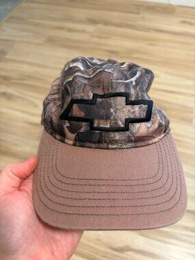 Vintage Chevy Chevrolet Bowtie Realtree Camo Adjustable Hat